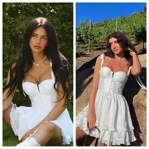 NWT Adeirlina Fragrant Jasmine Mini Dress XS Pearl White